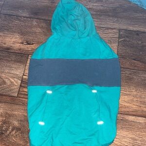 Teal and Gray Dog Hoodie